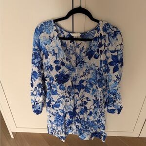 Floral Blue Women's Dress